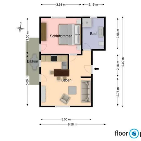 Apartamento Ferienwohnung 1 Im Landhaus Edelmann #118439 *